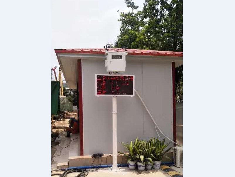 广州市番禺区 工地扬尘监测远程视频监控设备联动喷淋降尘设备新案例 